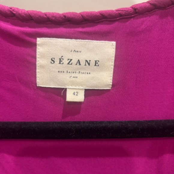 Sezane Florencia Dress Fuchsia - Size 42 - Picture 3 of 3